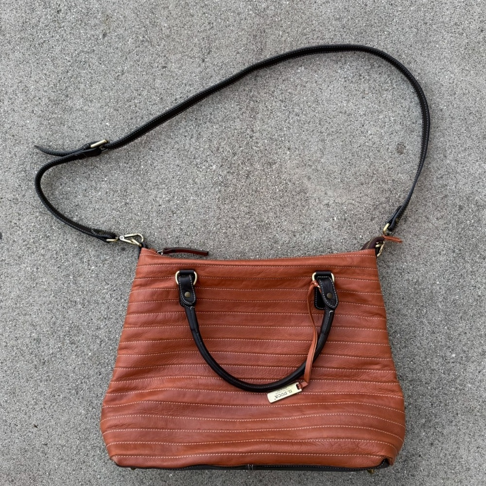 IL Duca brown leather hobo shoulder bag/tote preloved great condition